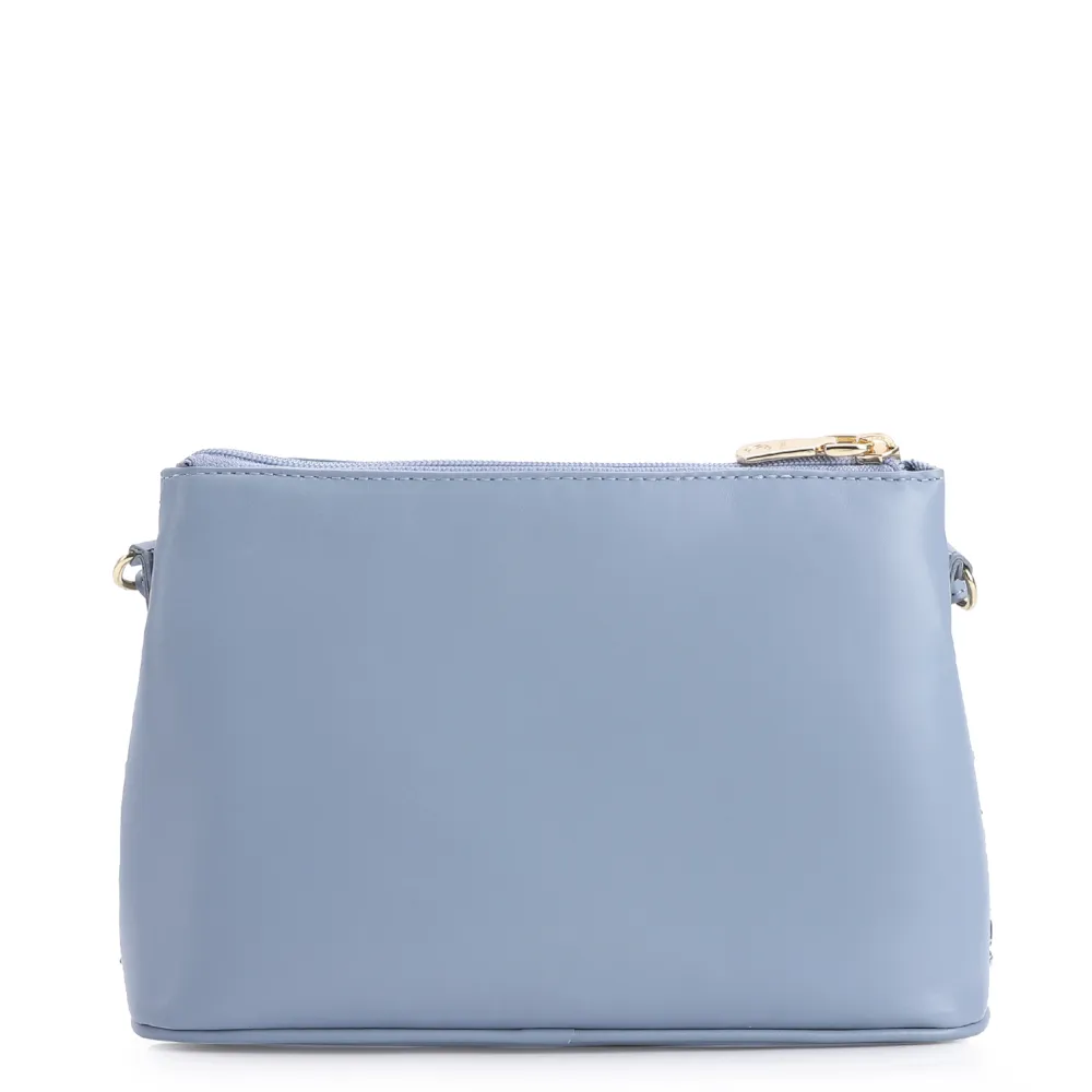 Bolsa Transversal Couro Azul Claro - imagem 3