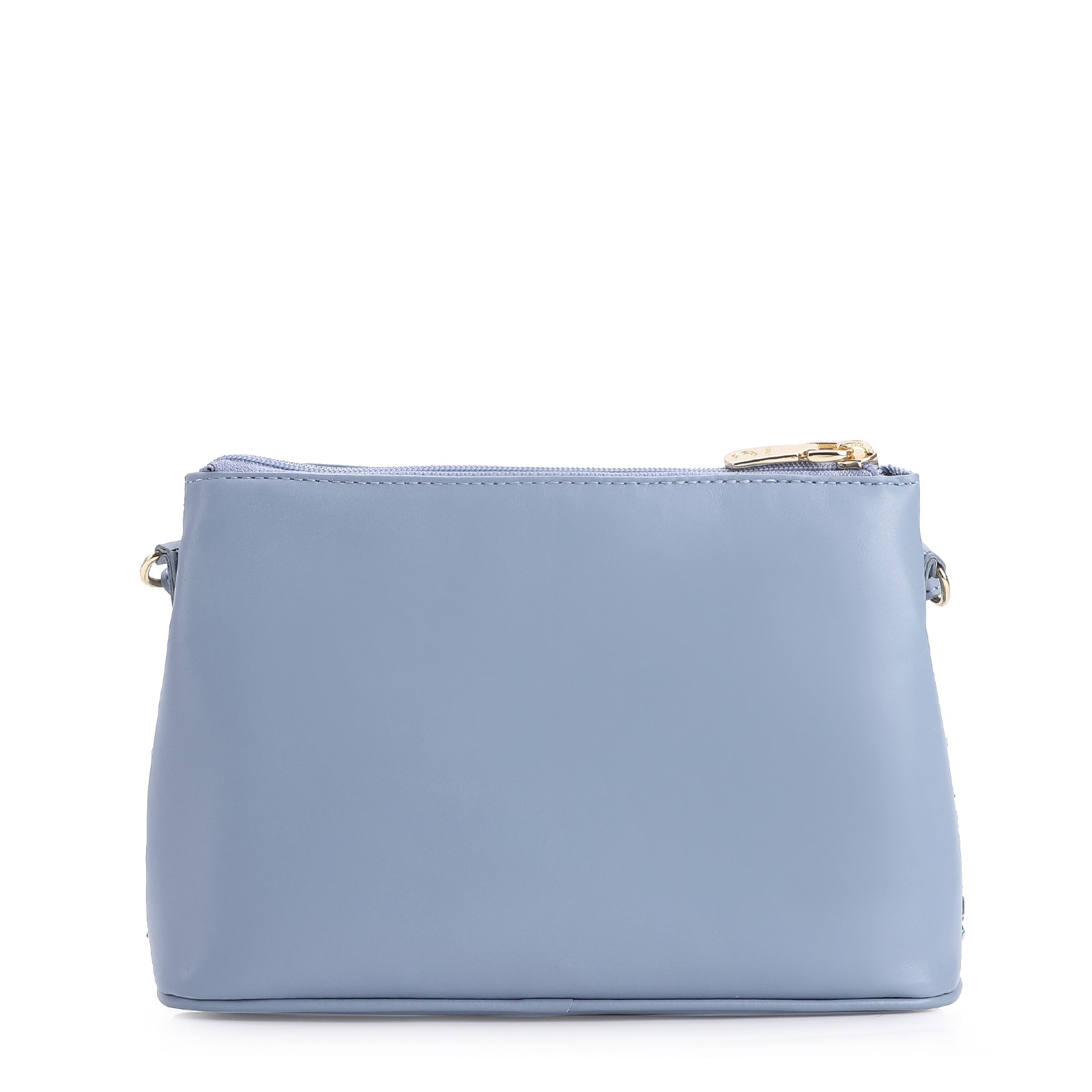 Bolsa Transversal Couro Azul Claro