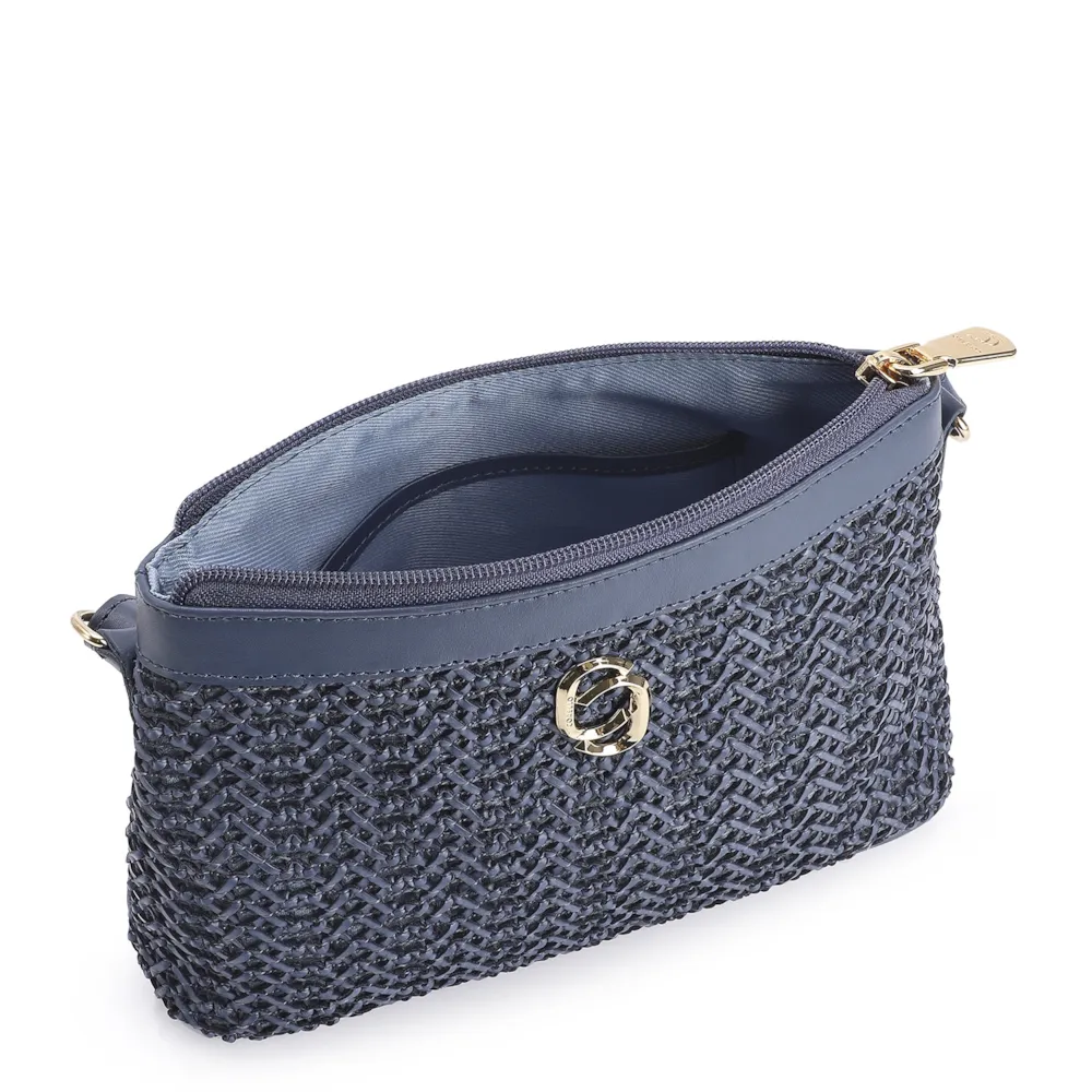 Bolsa Transversal Couro Azul Escuro - imagem 4