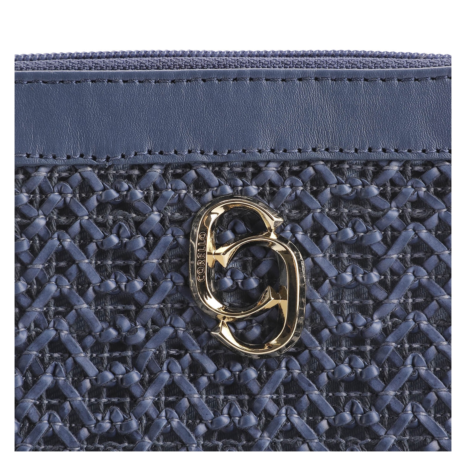 Bolsa Transversal Couro Azul Escuro