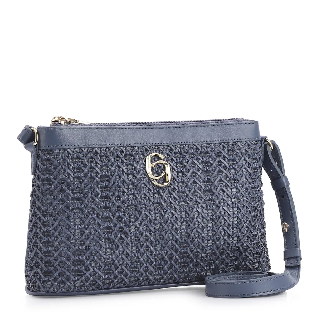 Bolsa Transversal Couro Azul Escuro - imagem 2