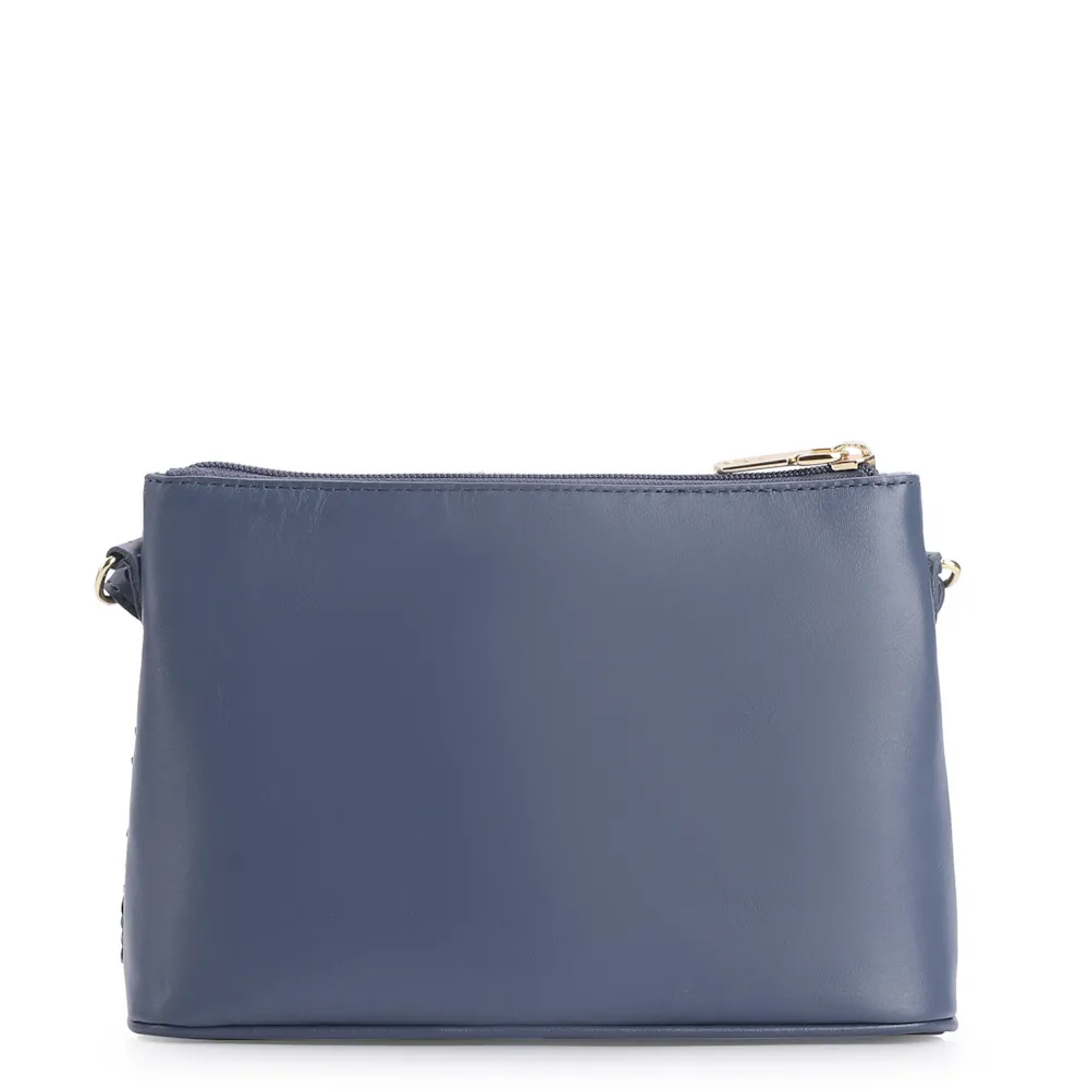 Bolsa Transversal Couro Azul Escuro - imagem 3