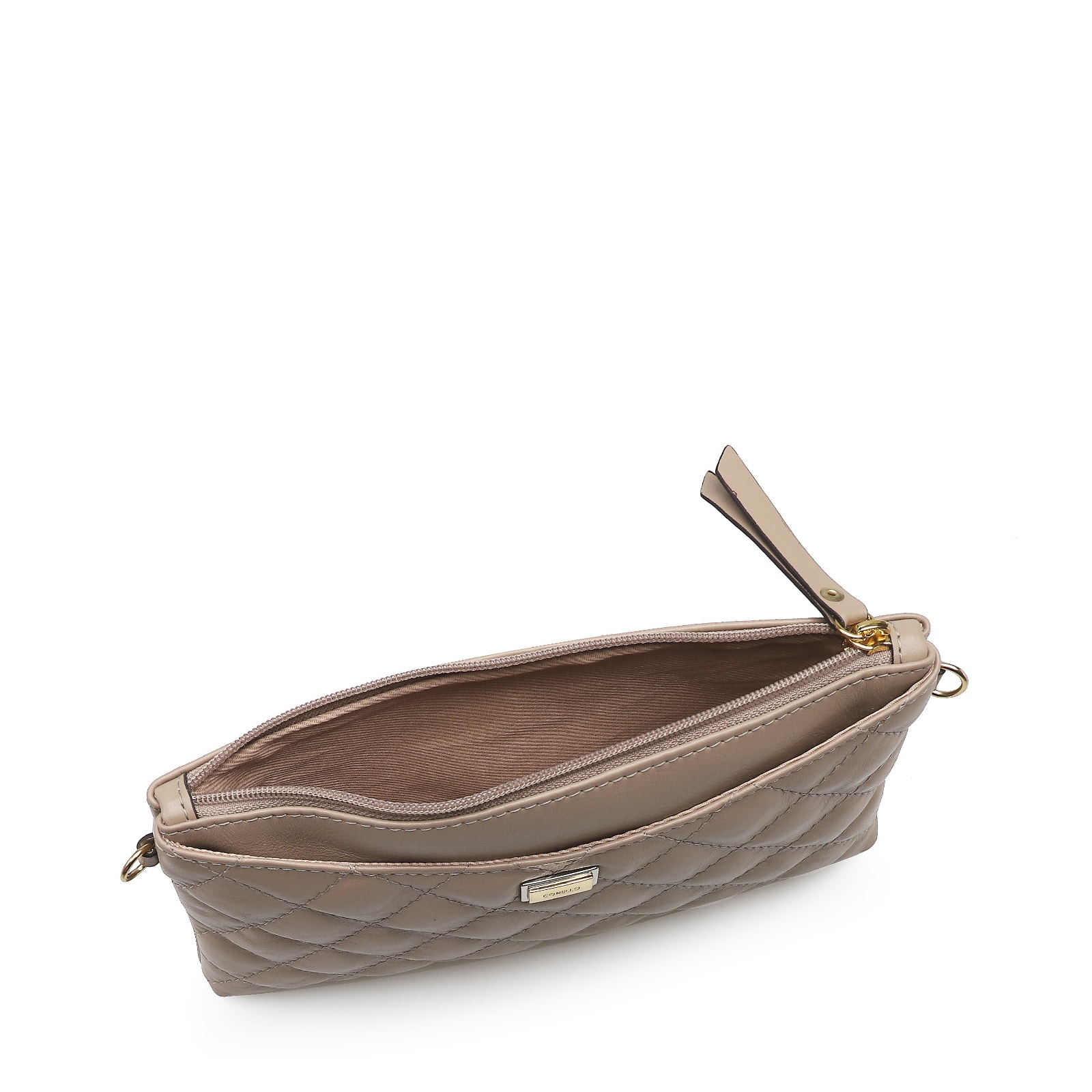 Bolsa Transversal Couro Bege
