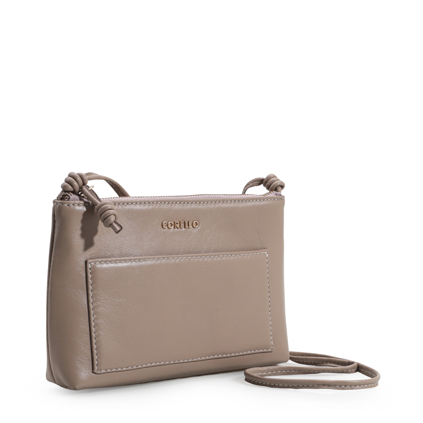 Bolsa Transversal Couro Bege