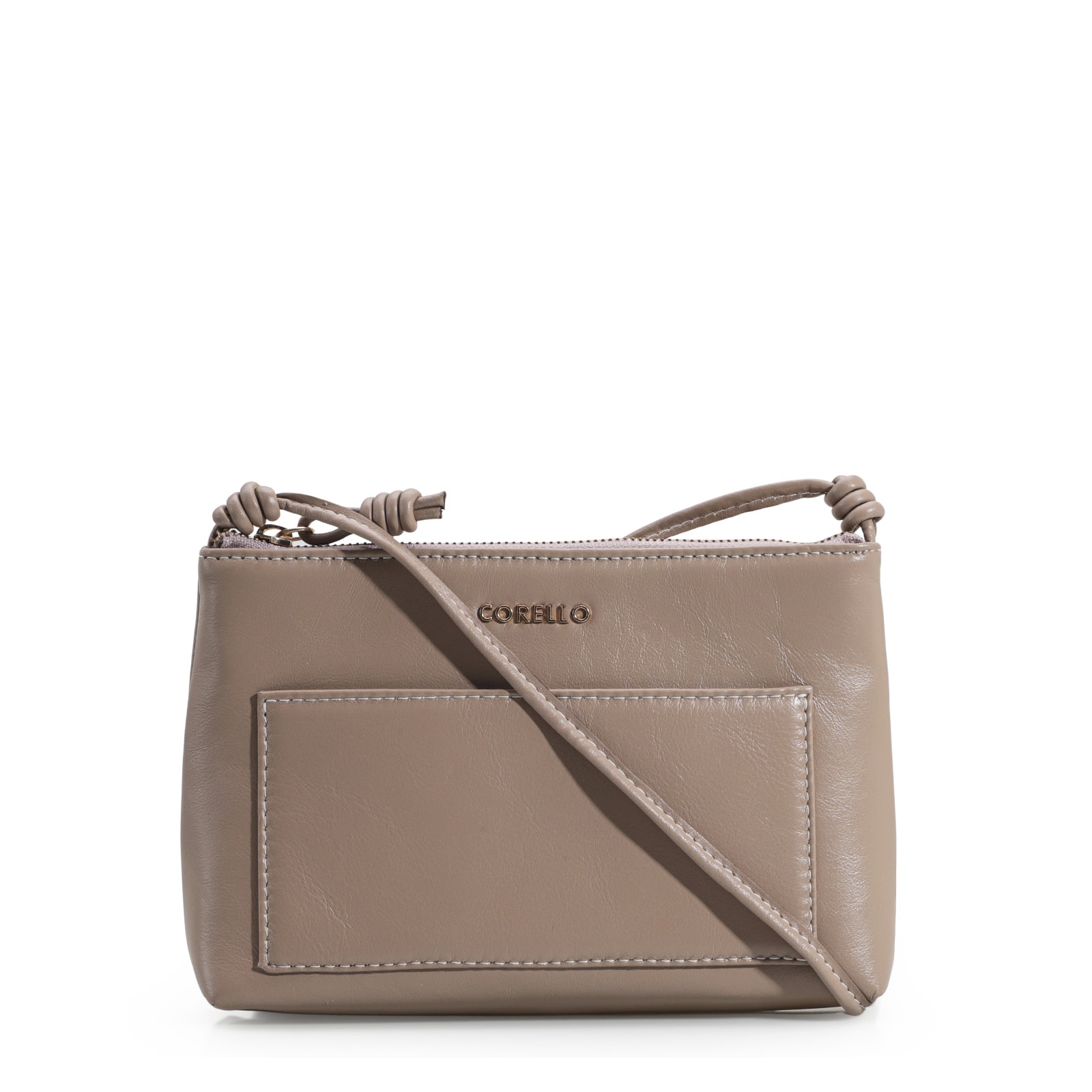 Bolsa Transversal Couro Bege