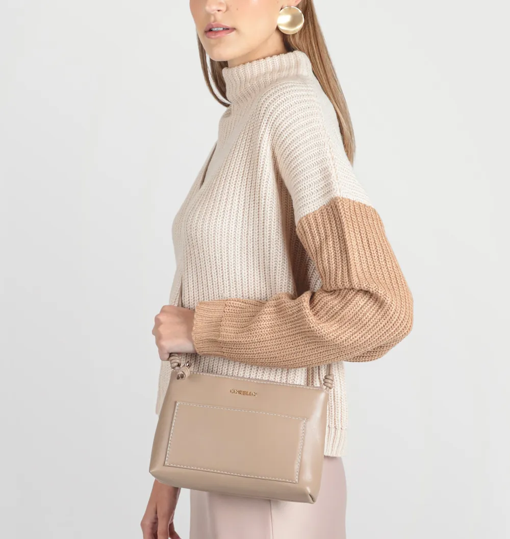 Bolsa Transversal Couro Bege - imagem 2