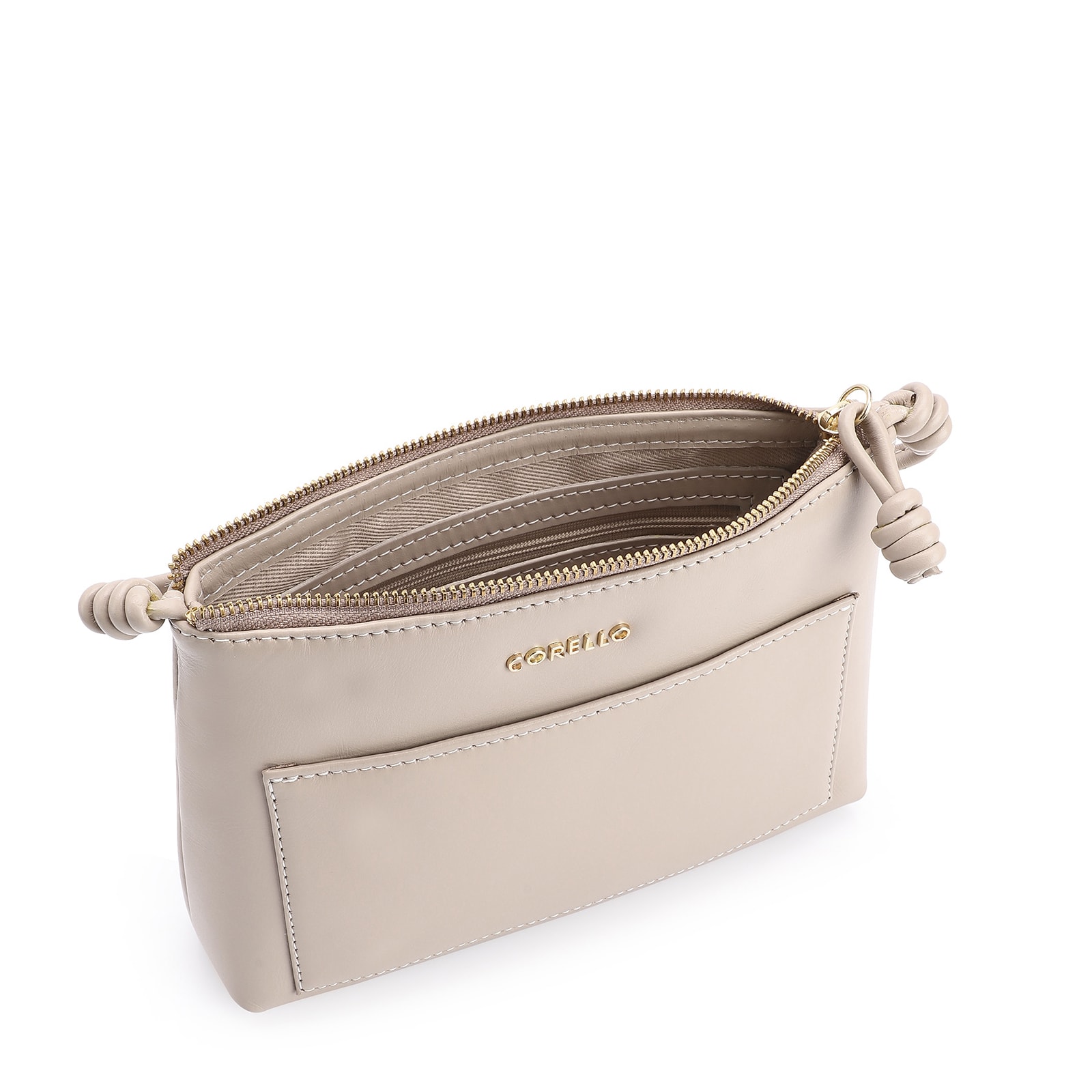 Bolsa Transversal Couro Bege
