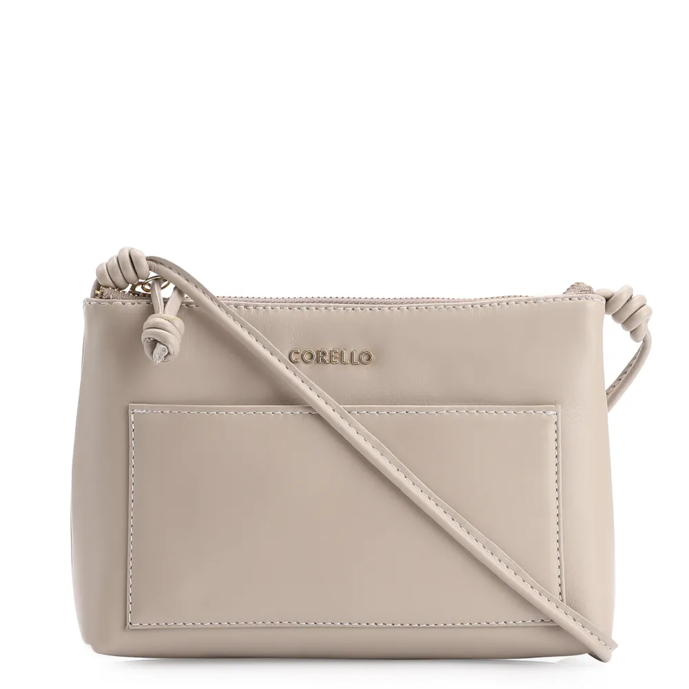 Bolsa Transversal Couro Bege