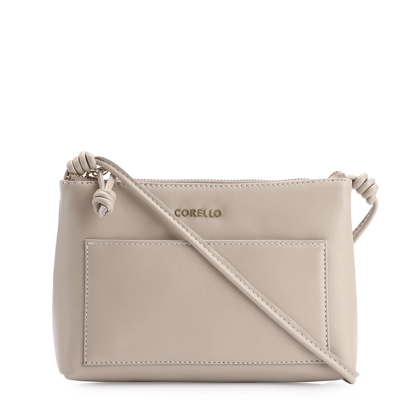 Bolsa Transversal Couro Bege