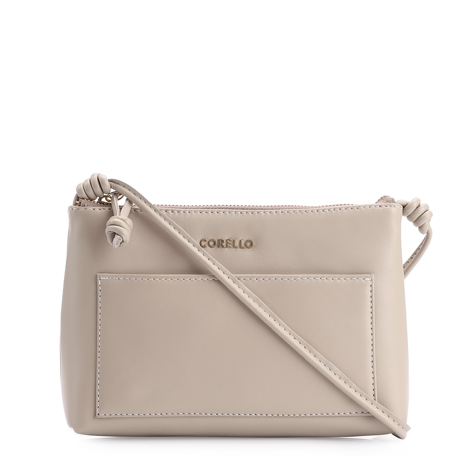 Bolsa Transversal Couro Bege