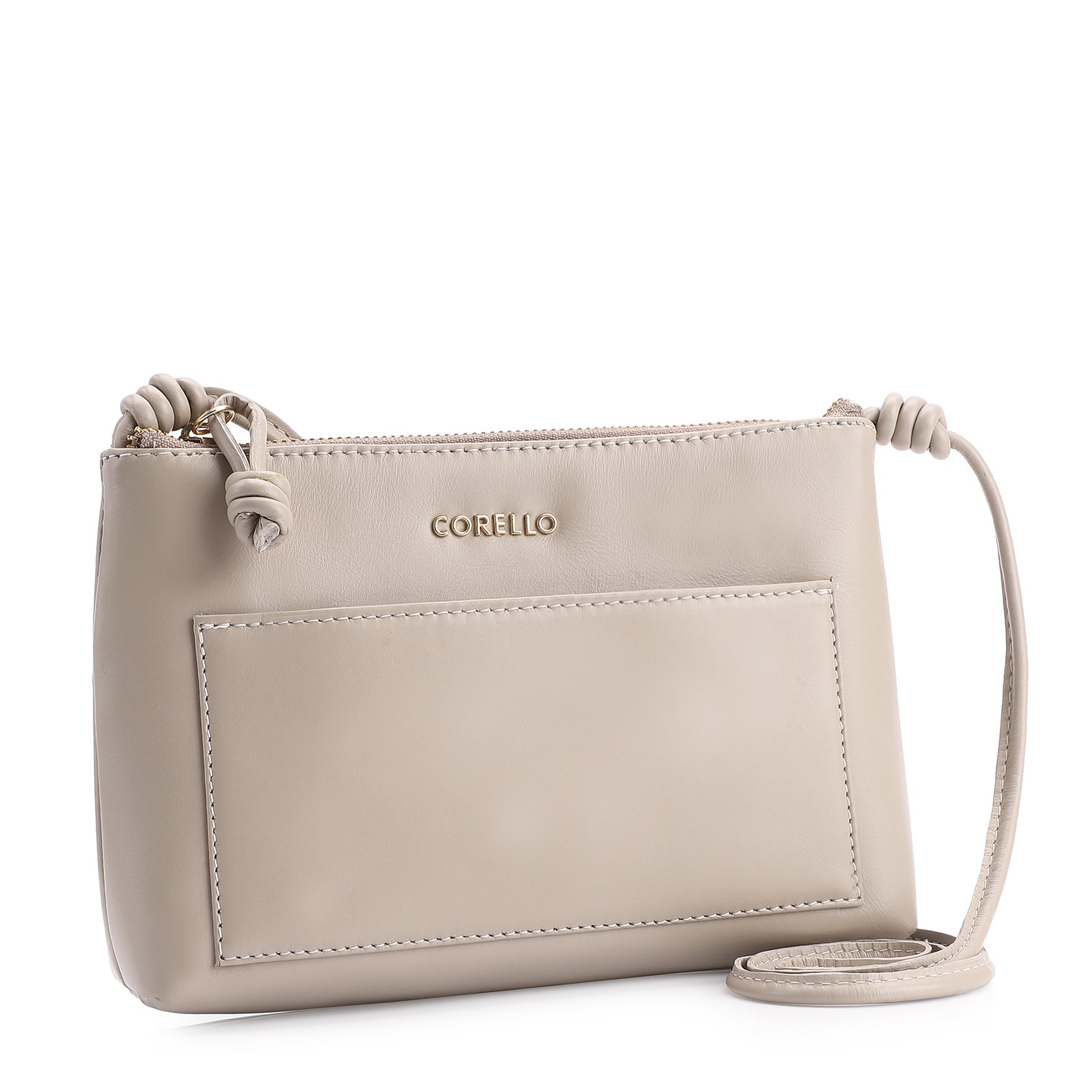 Bolsa Transversal Couro Bege