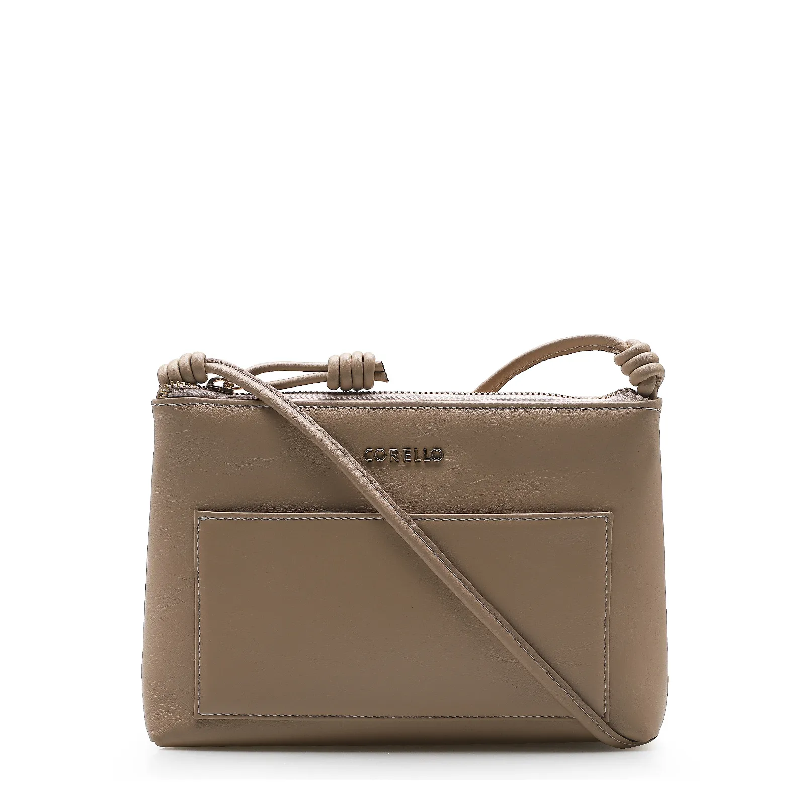 Bolsa Transversal Couro Bege