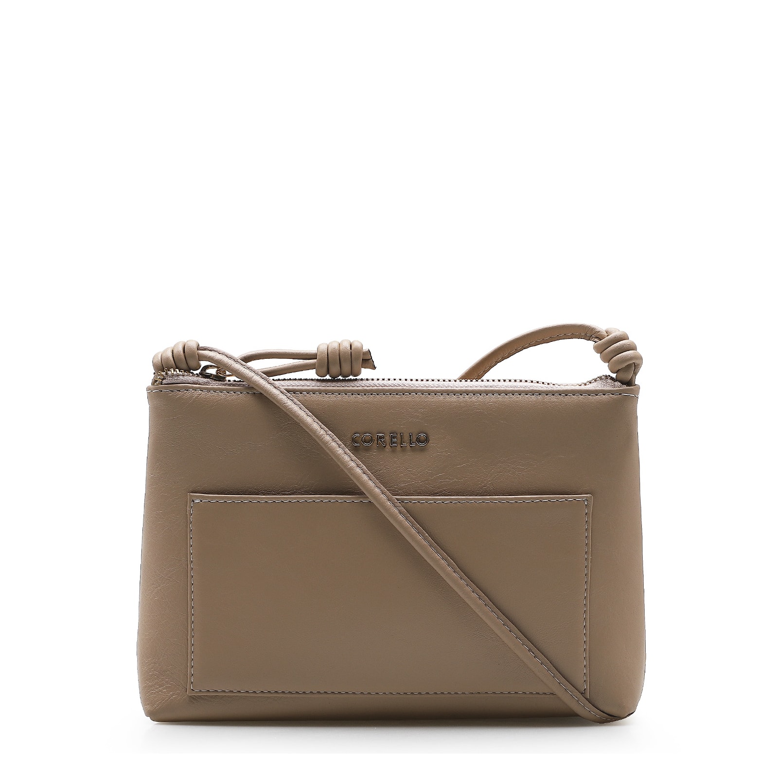 Bolsa Transversal Couro Bege