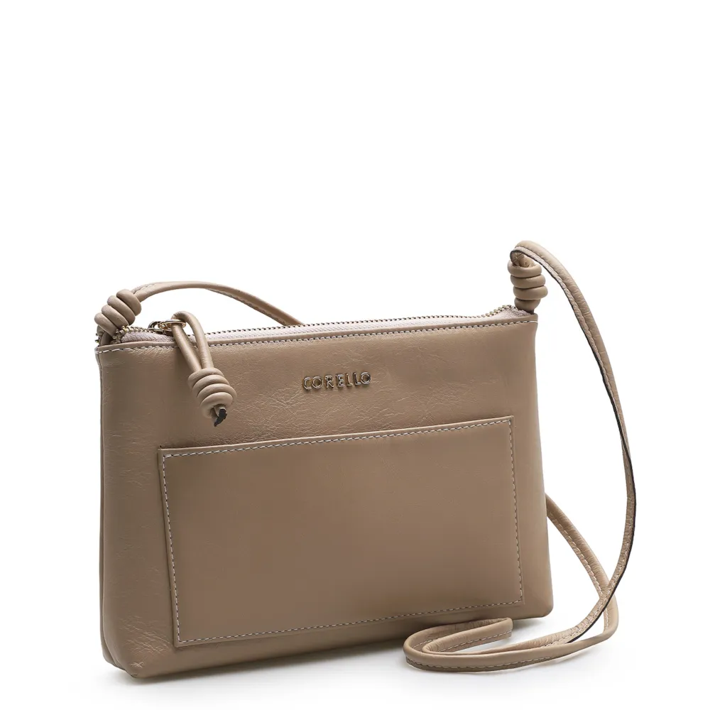 Bolsa Transversal Couro Bege - imagem 2