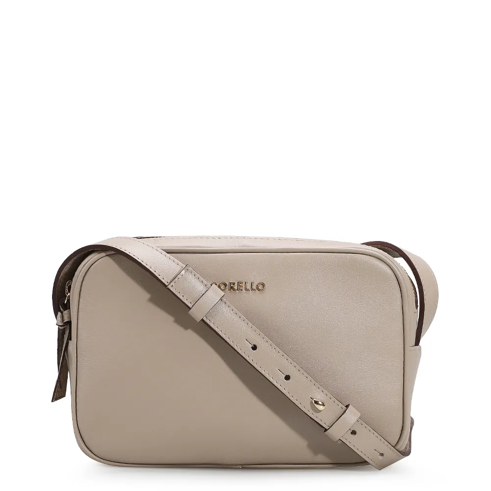 Bolsa Transversal Couro Bege