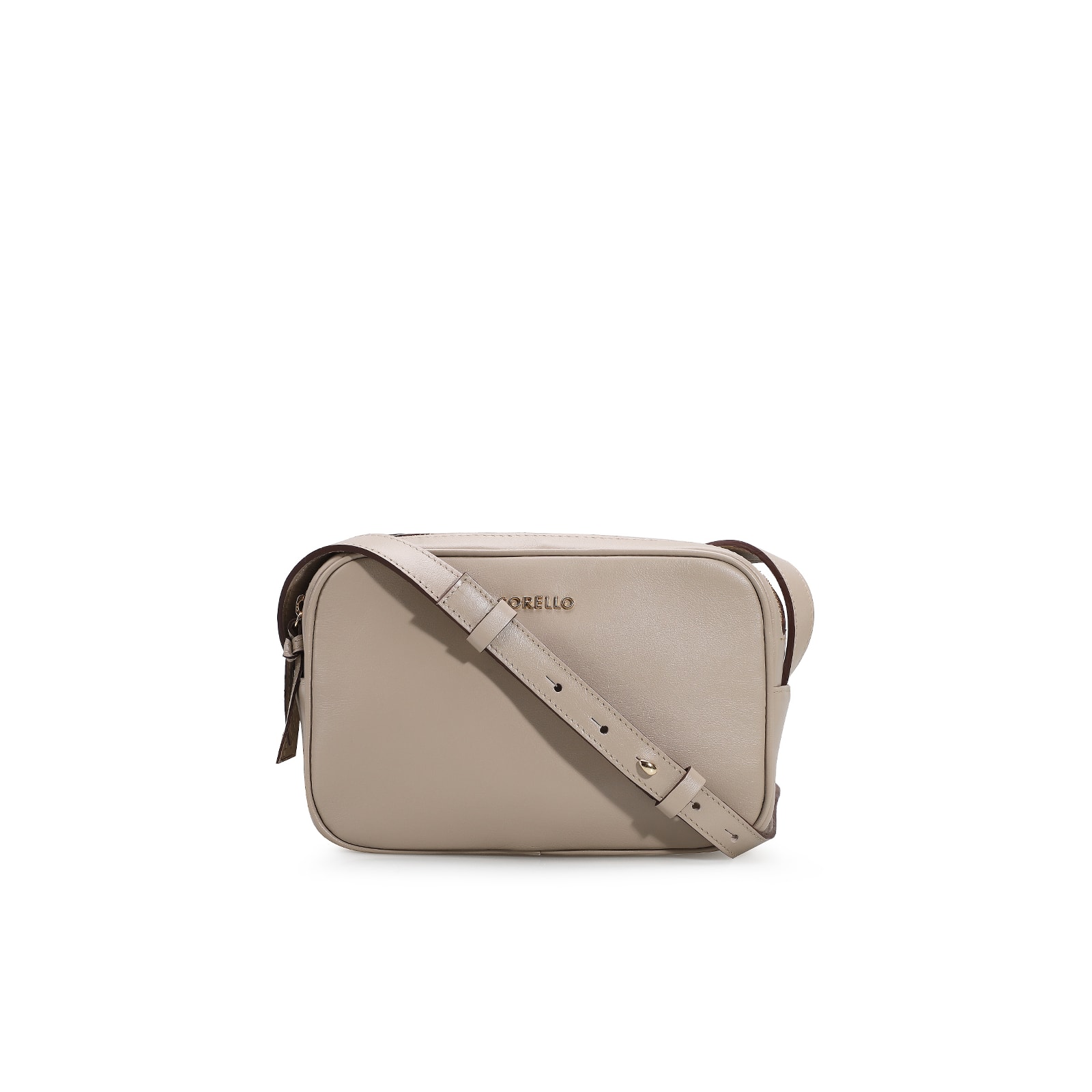 Bolsa Transversal Couro Bege