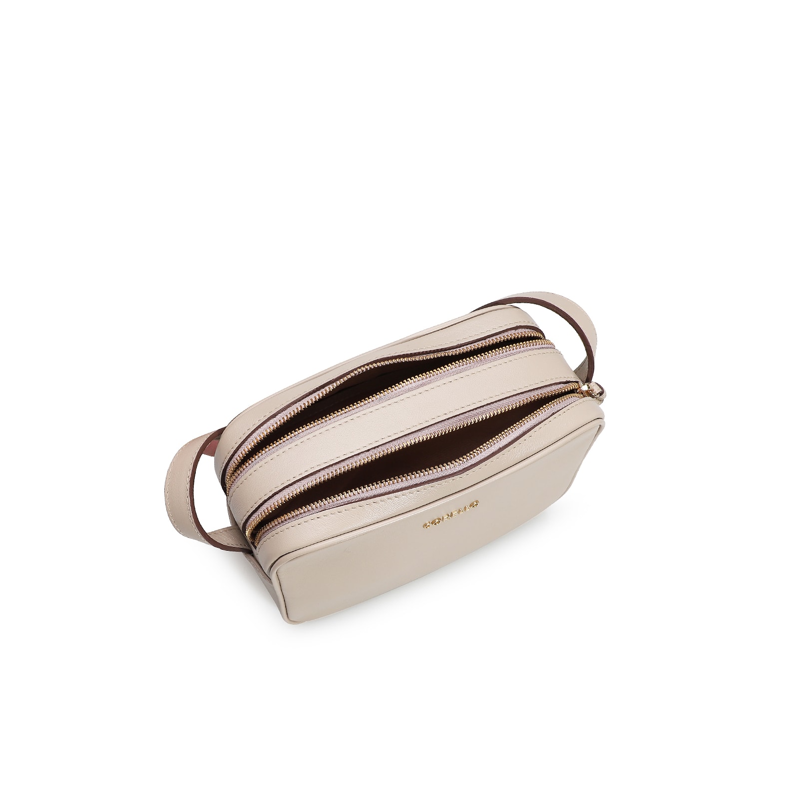 Bolsa Transversal Couro Bege