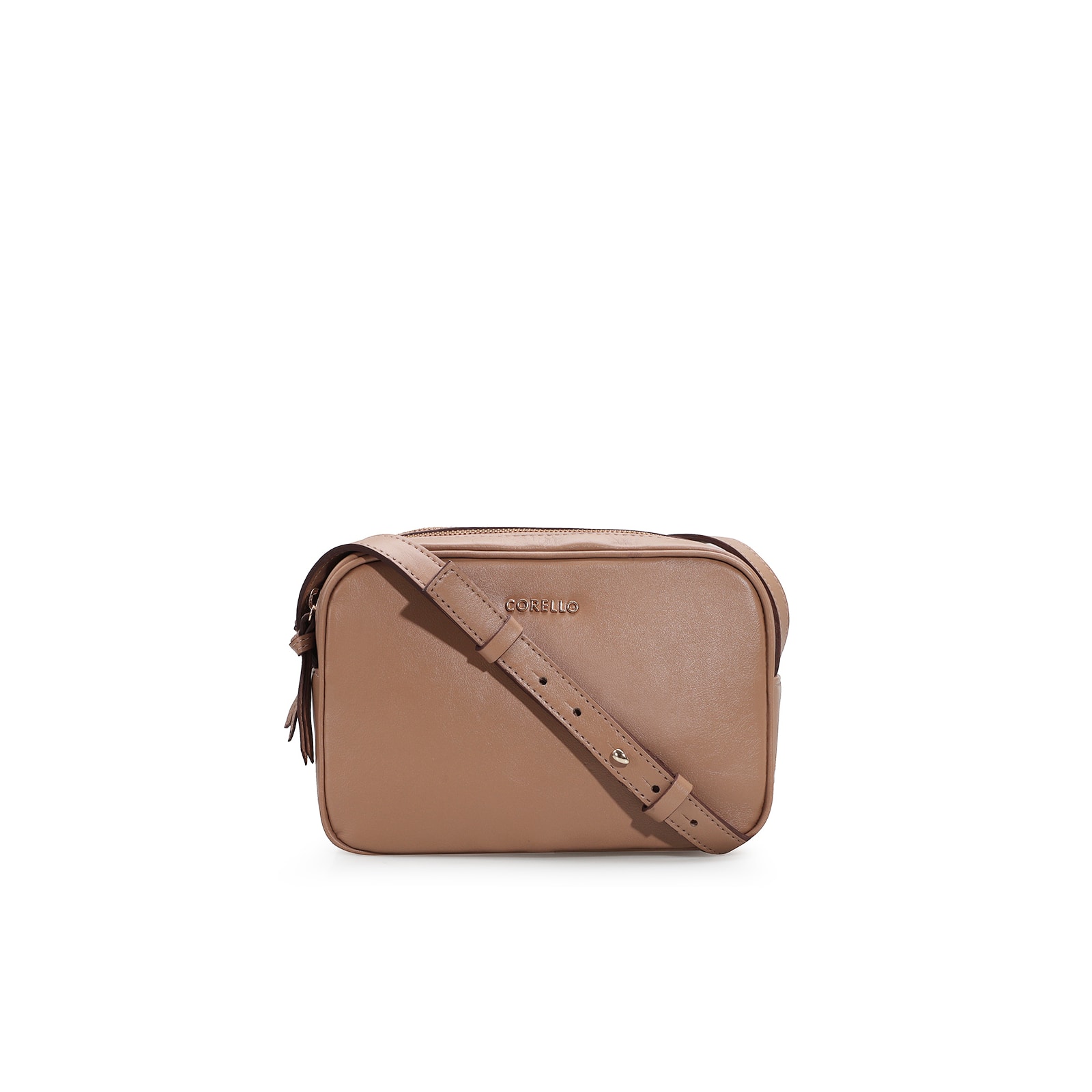 Bolsa Transversal Couro Bege