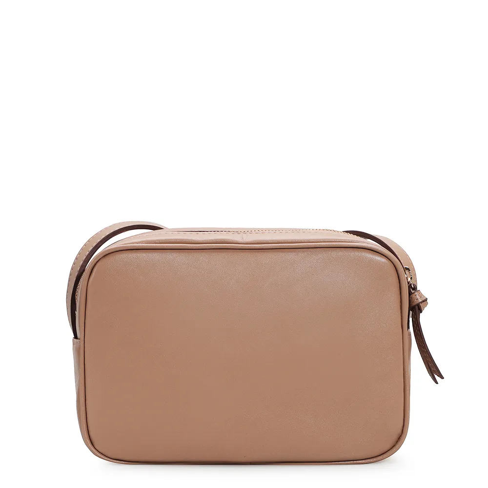 Bolsa Transversal Couro Bege - imagem 3