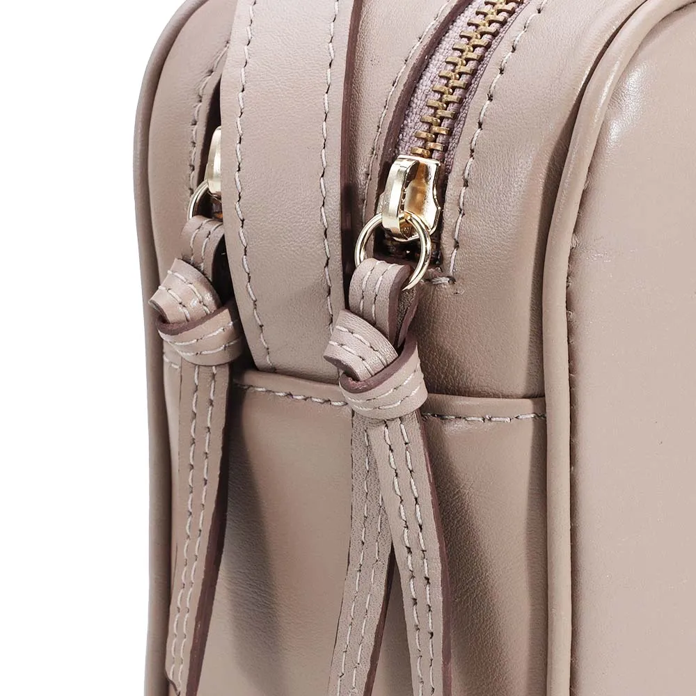 Bolsa Transversal Couro Bege - imagem 5