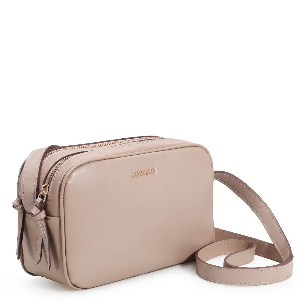 Bolsa Transversal Couro Bege - imagem 2