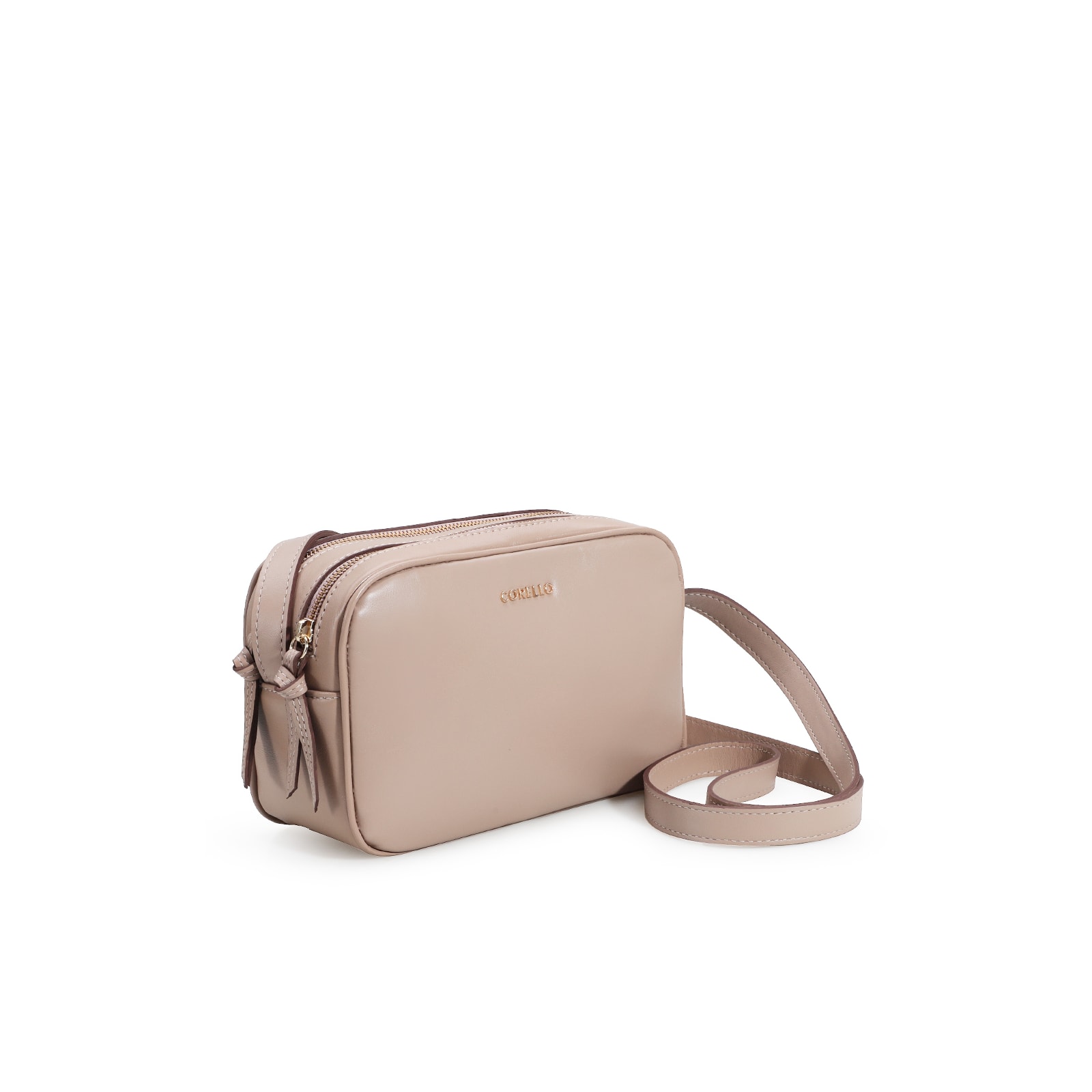 Bolsa Transversal Couro Bege