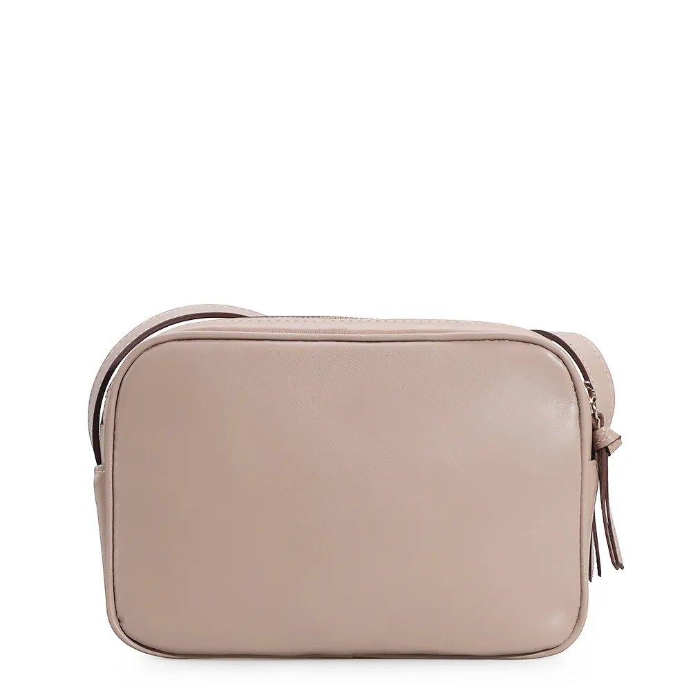 Bolsa Transversal Couro Bege - imagem 3
