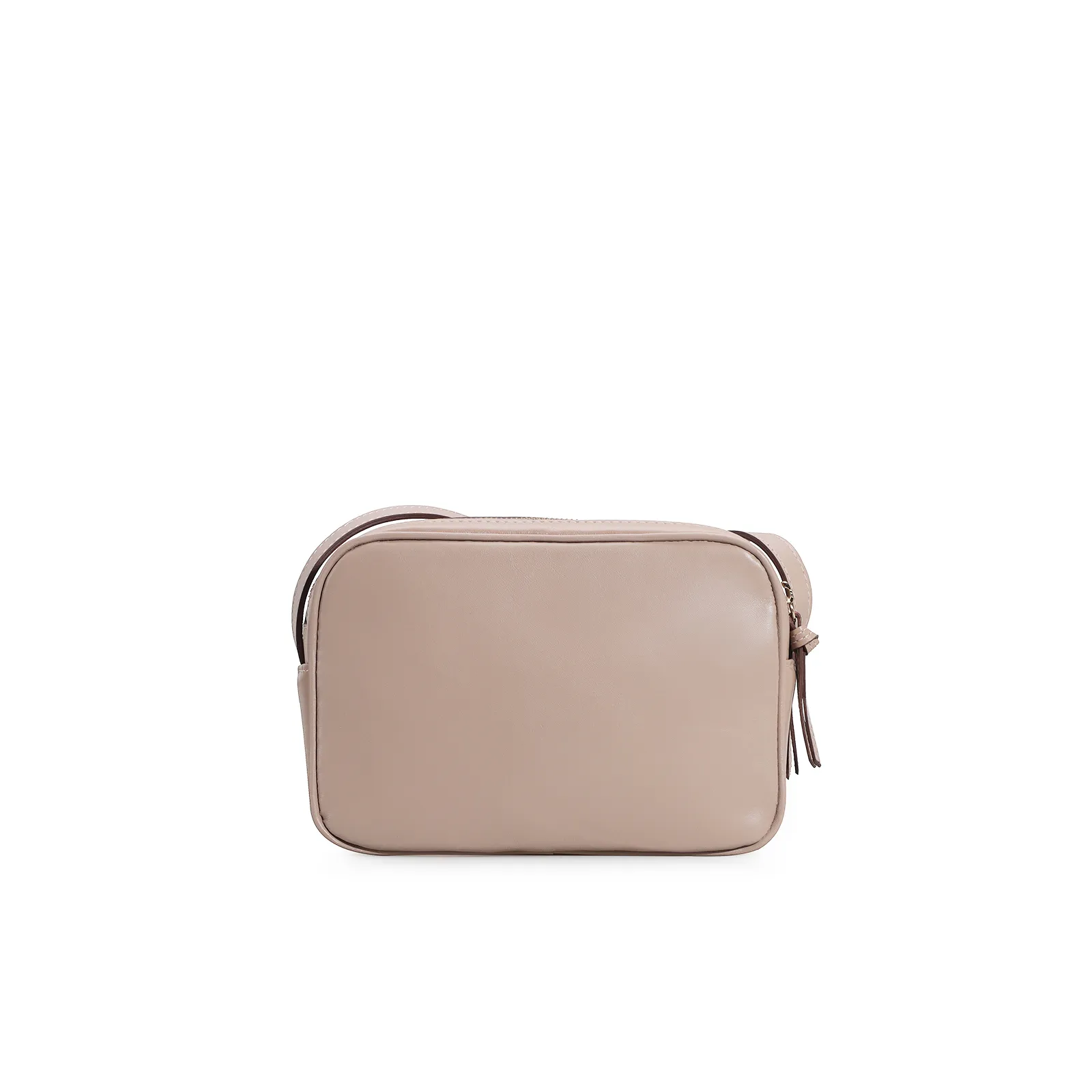 Bolsa Transversal Couro Bege