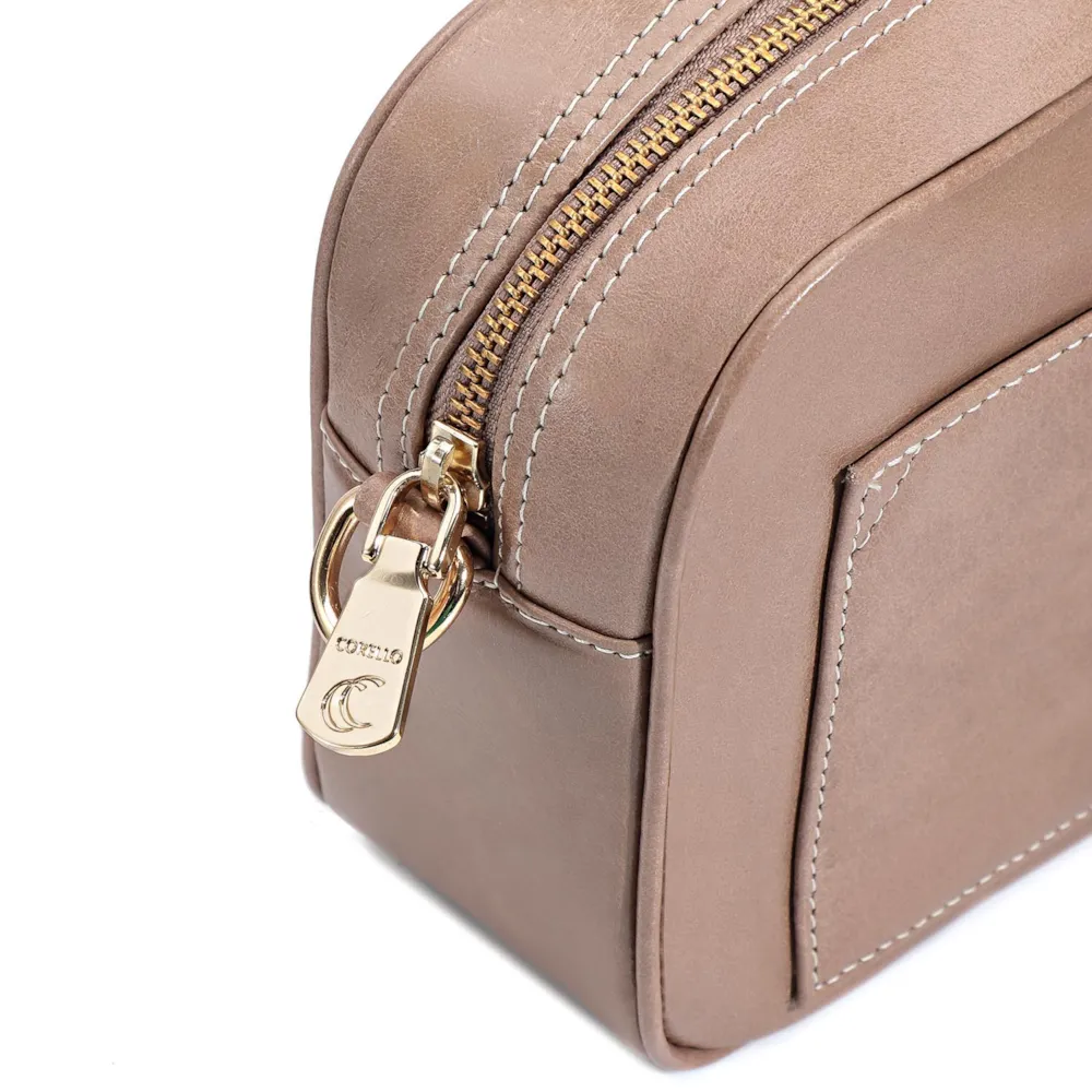 Bolsa Transversal Couro Bege - imagem 5