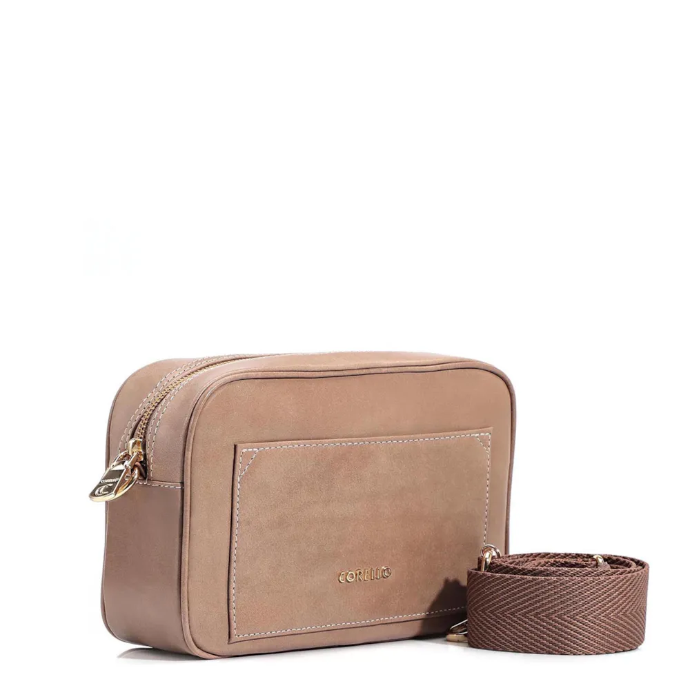 Bolsa Transversal Couro Bege - imagem 2