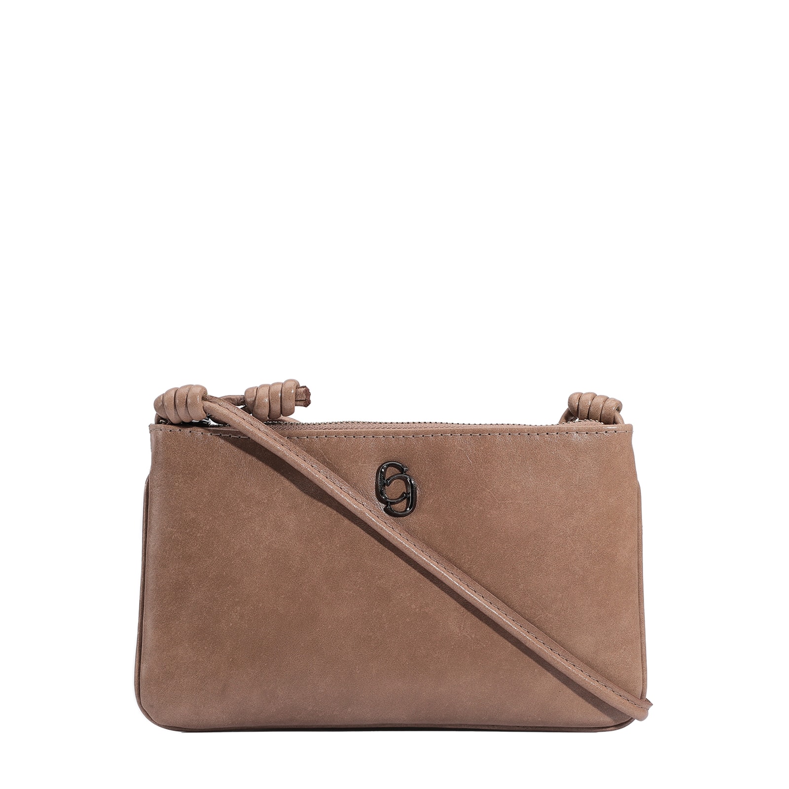 Bolsa Transversal Couro Bege