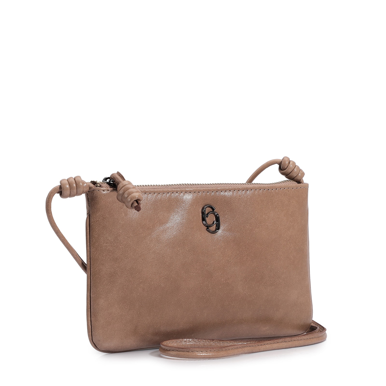 Bolsa Transversal Couro Bege