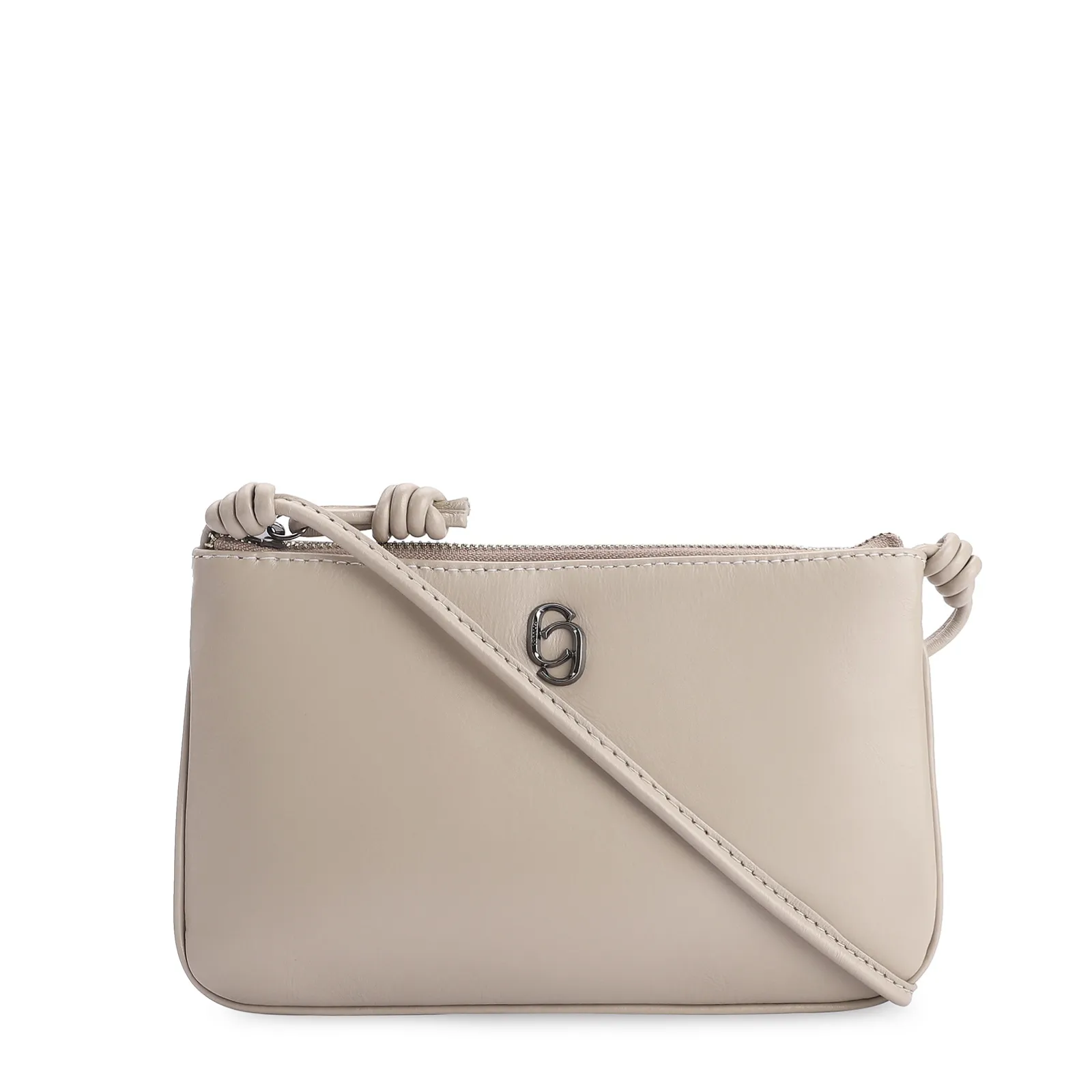 Bolsa Transversal Couro Bege