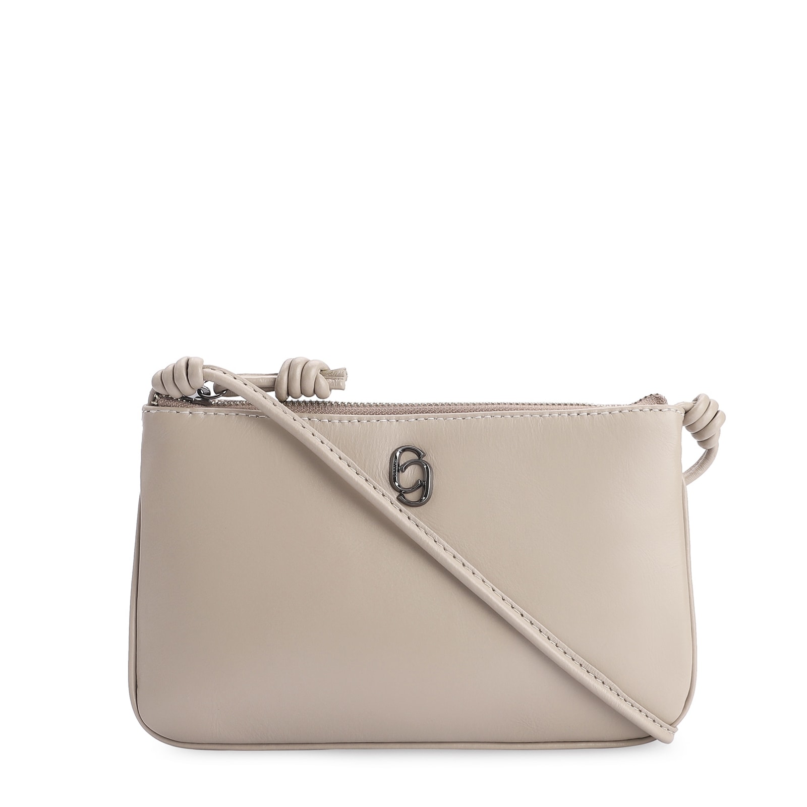 Bolsa Transversal Couro Bege