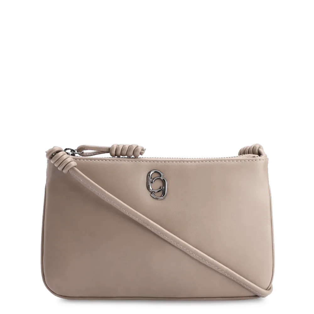 Bolsa Transversal Couro Bege