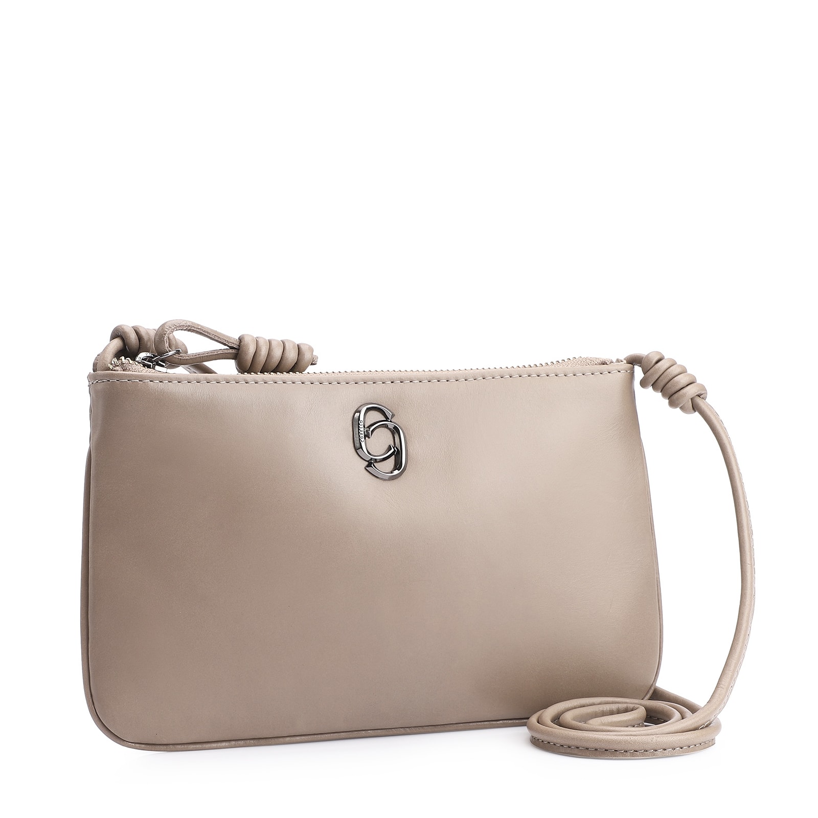 Bolsa Transversal Couro Bege
