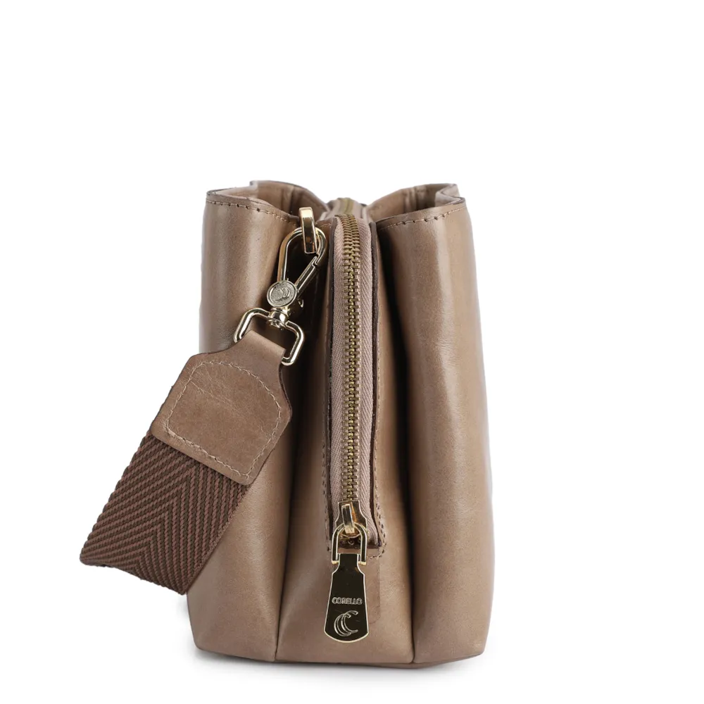 Bolsa Transversal Couro Bege - imagem 5