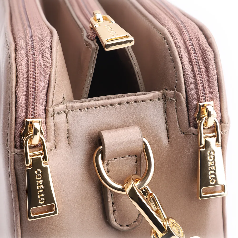 Bolsa Transversal Couro Bege - imagem 5