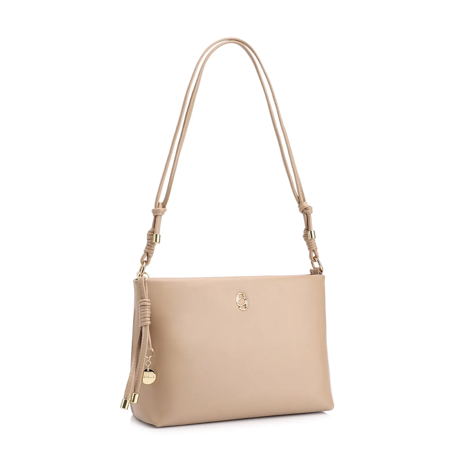 Bolsa Transversal Couro Bege