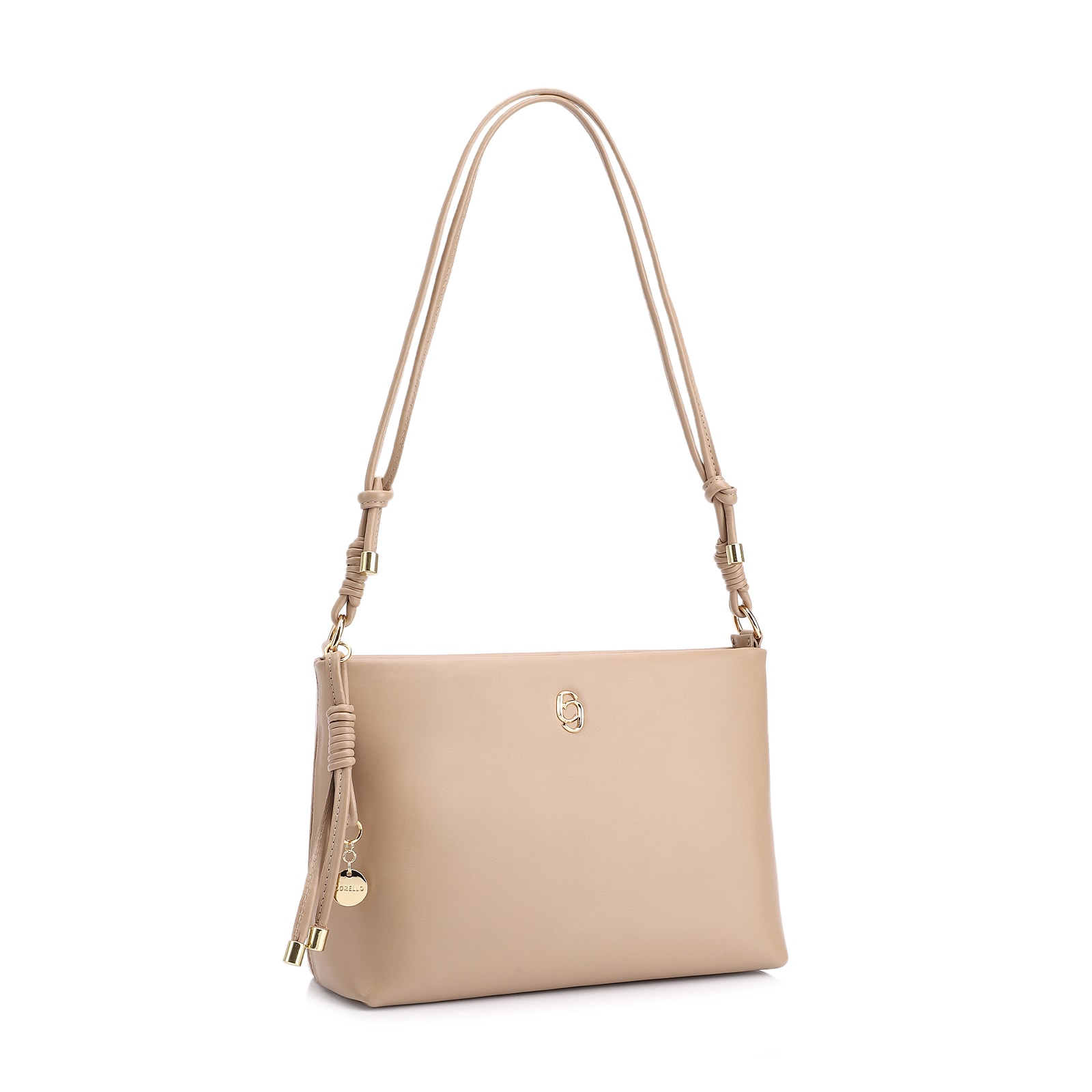 Bolsa Transversal Couro Bege