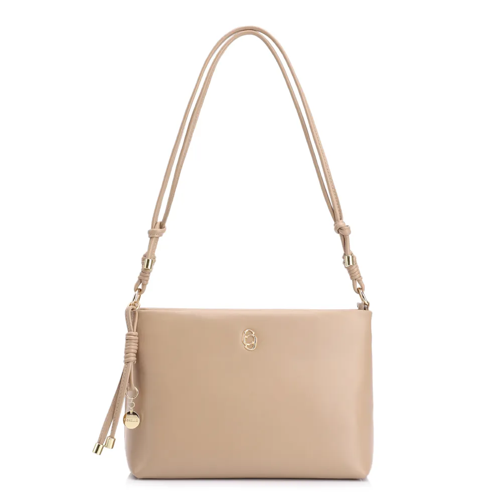 Bolsa Transversal Couro Bege