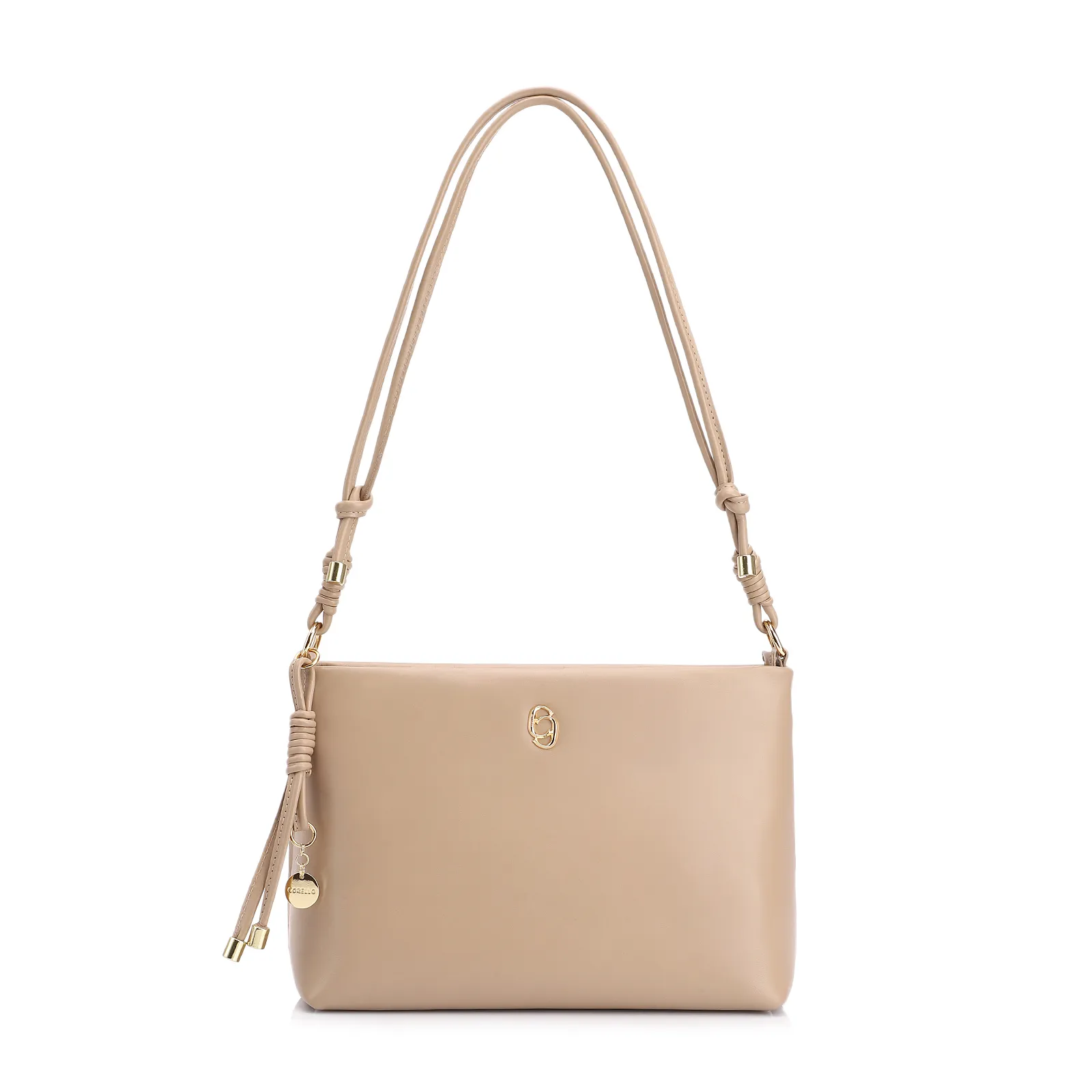 Bolsa Transversal Couro Bege