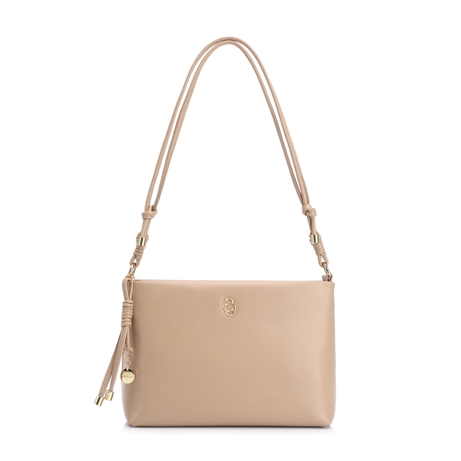 Bolsa Transversal Couro Bege