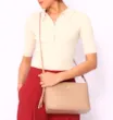 Bolsa Transversal Couro Bege - imagem 2