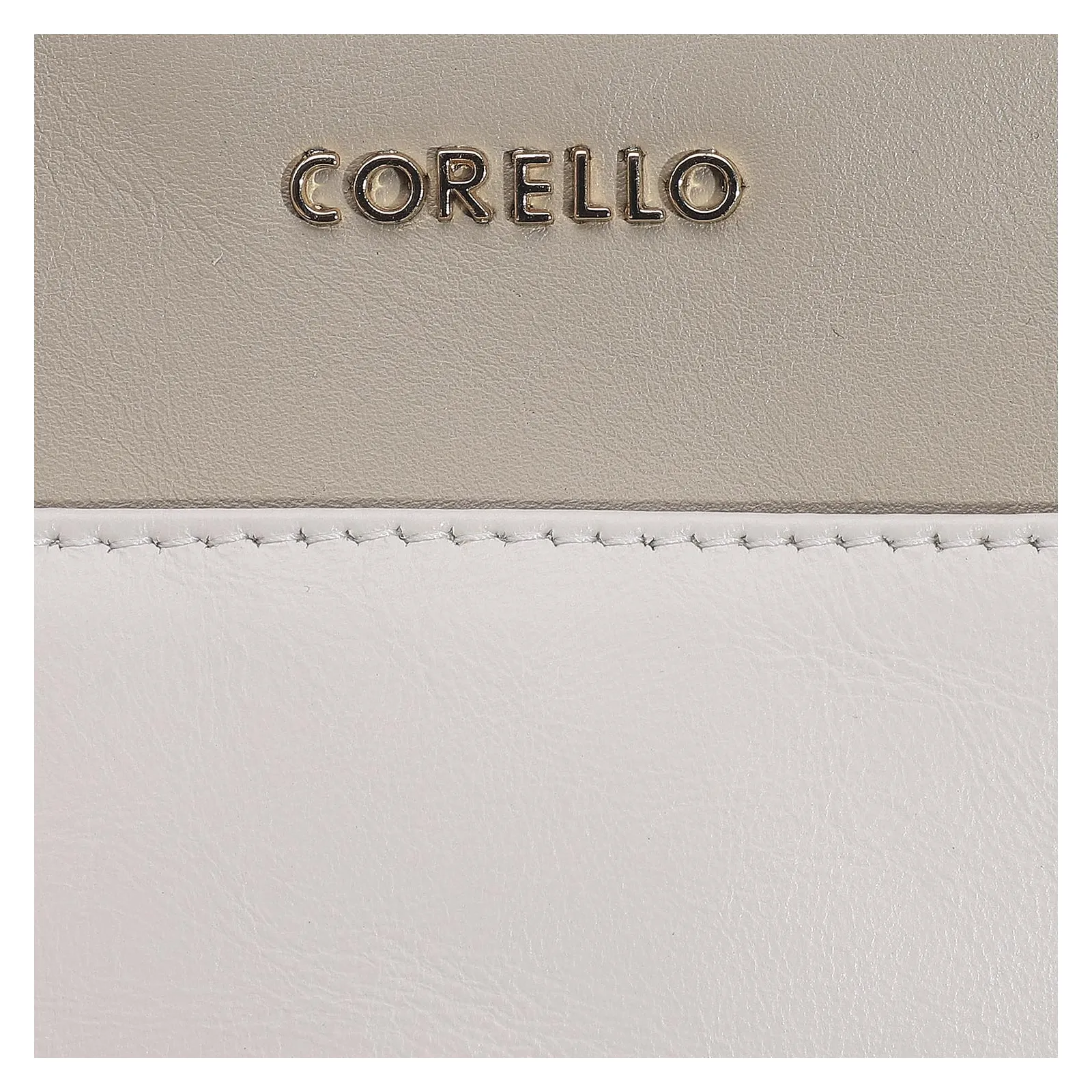 Bolsa Transversal Couro Bege/Off White