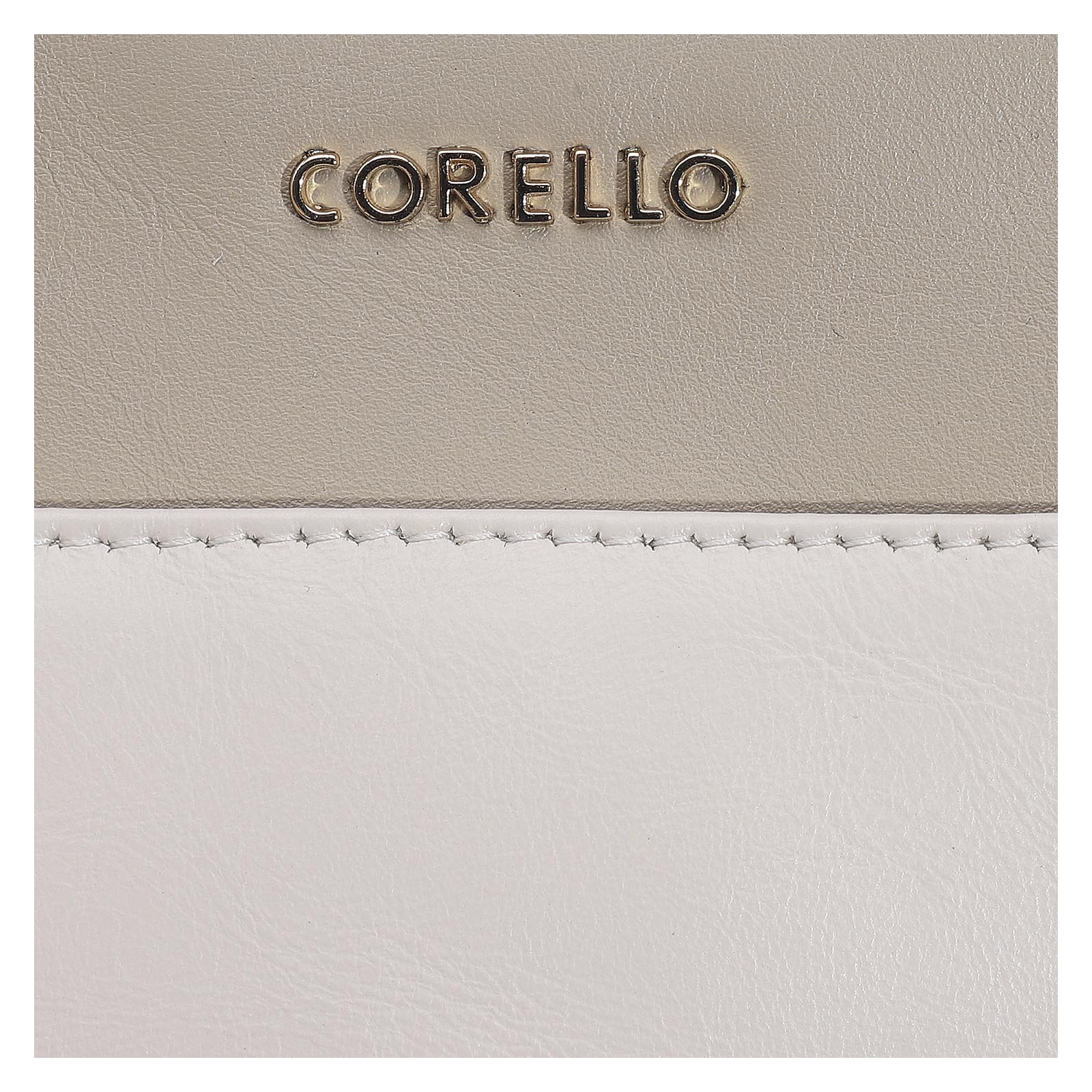 Bolsa Transversal Couro Bege/Off White