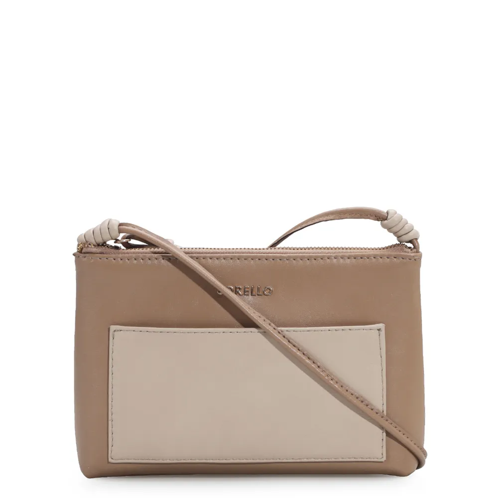 Bolsa Transversal Couro Bege/Vanilla