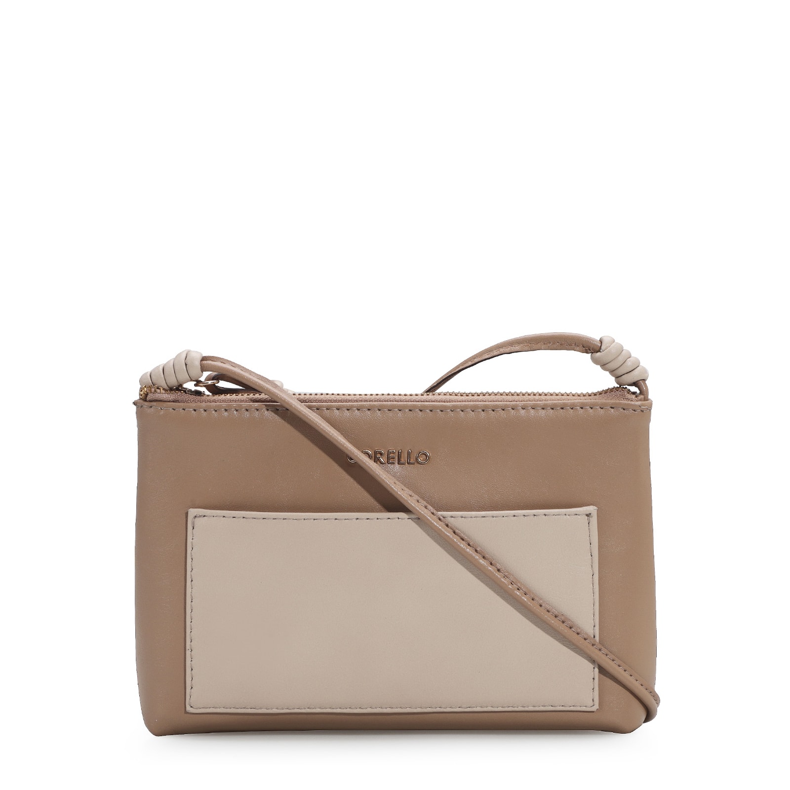 Bolsa Transversal Couro Bege/Vanilla