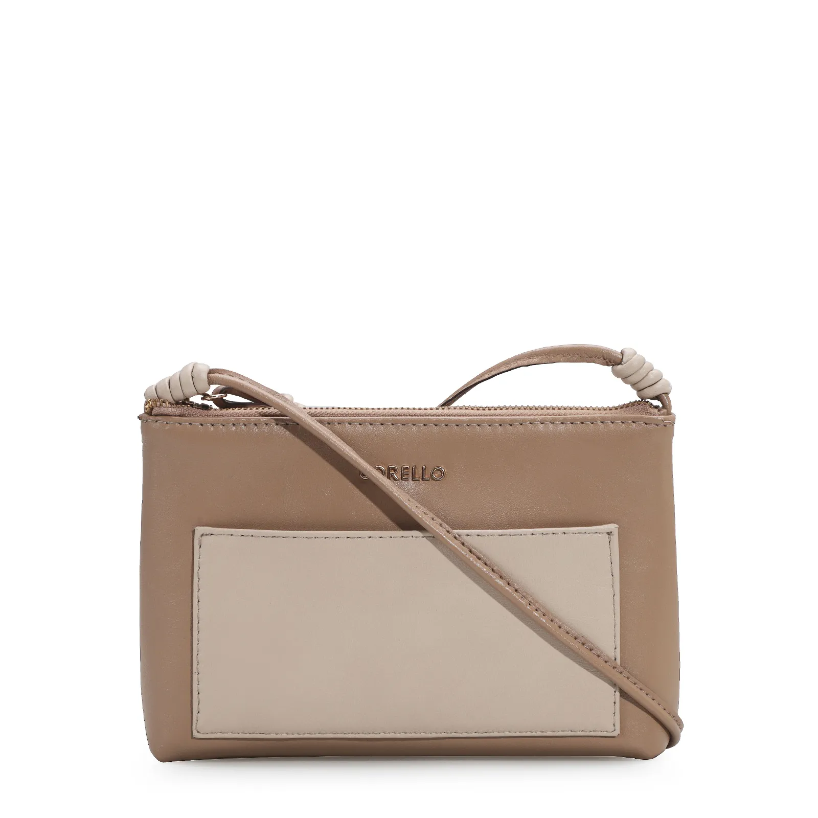 Bolsa Transversal Couro Bege/Vanilla