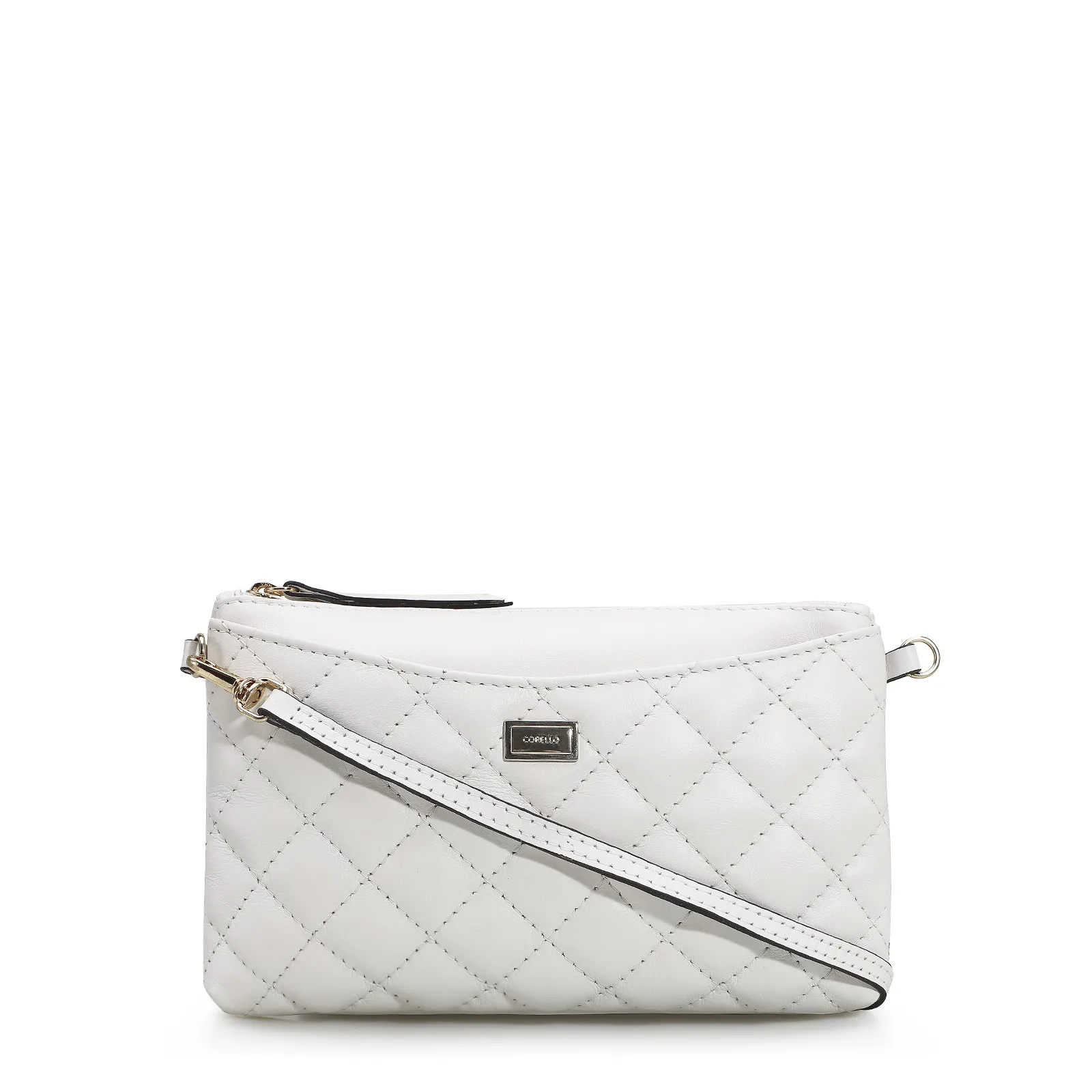 Bolsa Transversal Couro Branco
